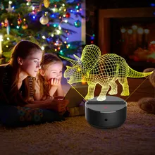 3D светодиодный светильник торт форма динозавр 3D свет настольная прикроватная лампа 7 цветов с пультом дистанционного управления подарки для детей oct 2
