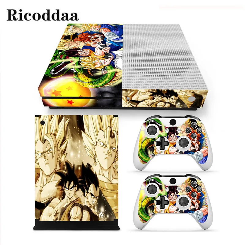 

Dragon Ball Design Decal Skin For Microsoft Xbox One Slim Skin Sticker+2PCS Controller Skins For Xbox One S Game Accessories