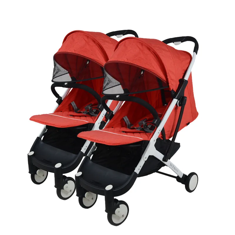  Yoyaplus Twin stroller high landscape portable baby stroller foldable sit reclining stroller double