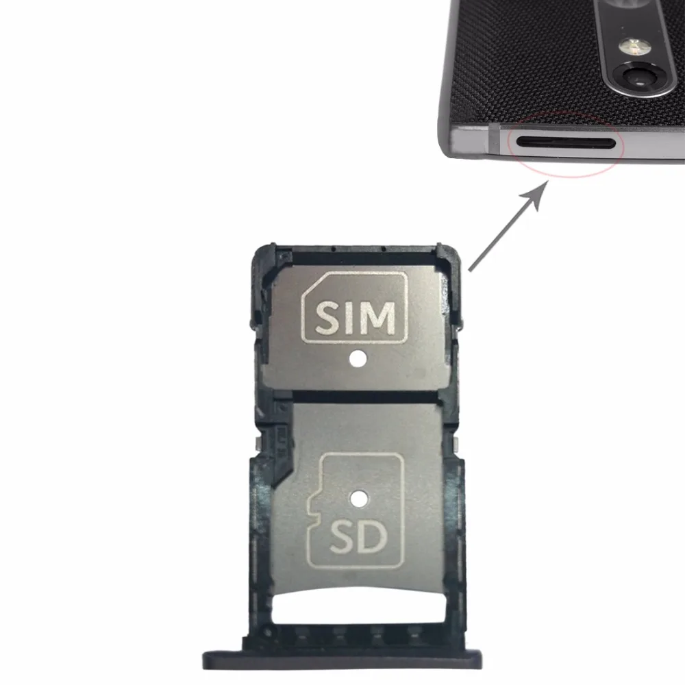 

SIM Card Tray + Micro SD Card Tray for Motorola Droid Turbo 2 / XT1585