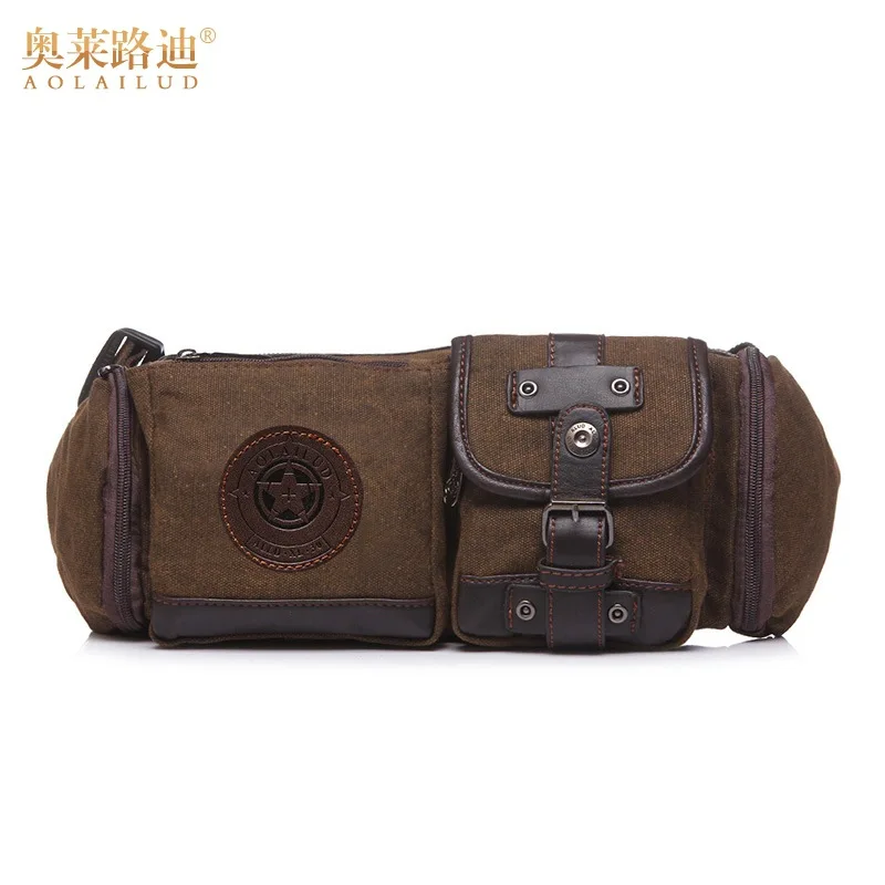 

new fashion Waterproof canvas waist pack belt bag casual men waist bag Fanny pack high quality men bag Tough wear