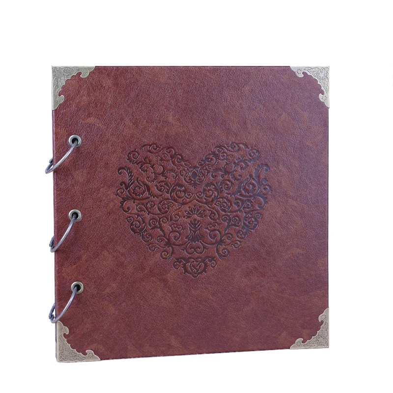 

Discoloration Leather Handmade Loose-leaf Pasted Photo Album Personalized Baby Lovers DIY Wedding Memorial Photo Album