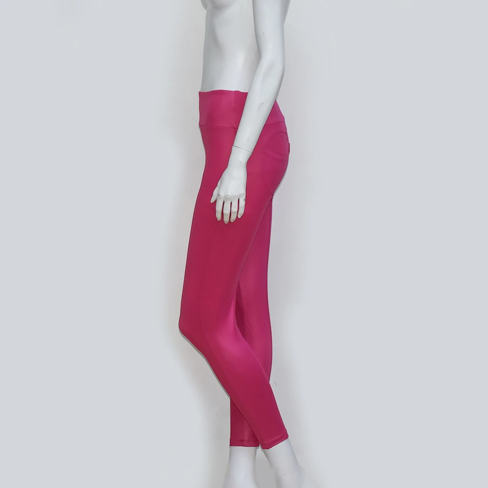 Дизайн Леггинсы для йоги девушки носить блестящие штаны для йоги с Porket спортивные узкие брюки