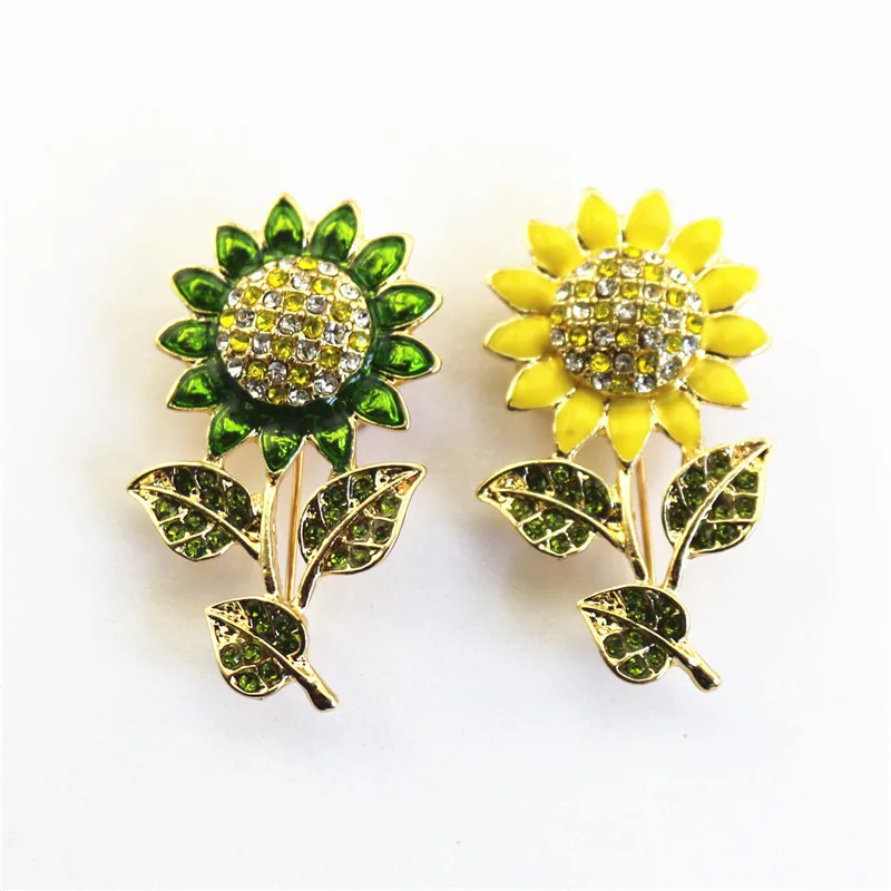 Buy Retro Glaze Sunflower Brooch High Grade Clothing