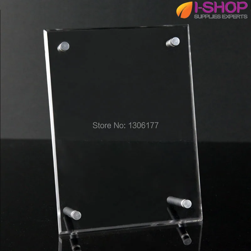 Acrylic Photo Frame Clear Photo Holders With Screws Sign Holder