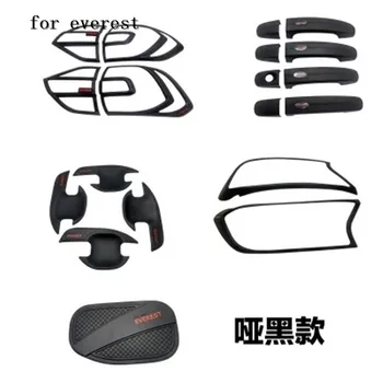 

ABS Fuel tank cap Front+Rear headlight Lamp Cover trim Car Door Handle Cover + Cup Bowl Trim For Ford everest 2016 2017