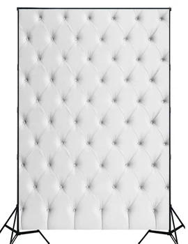 

HUAYI White Tufted Photo Headboard Backdrop Art Fabric Photography Prop Studio Newborn Background XT-4333