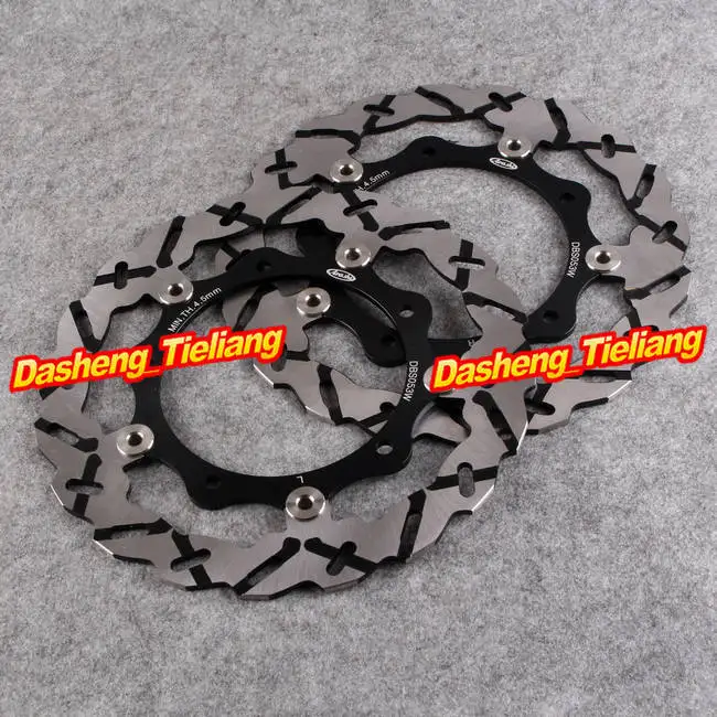Front Brake Disc Rotors For Yamaha X-MAX YP R 125 250 & XP T-MAX 500 2004 2005 2006 2007 Black Color, Motorcycle Spare Parts pair motorcycle front brake rotors disc stainless steel braking disks l r for yamaha xp t max tmax 500 abs 2008 2011 2010 2009