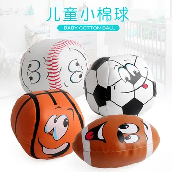 

10CM 4pcs/set Baby Smiley Face Cotton Ball Catch Soft Ball Set Children's Early Education Toys for Children Toy