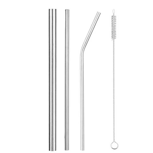 Extra Wide Straw Reusable Stainless Steel Drinking Straw Metal Straw For Smoothies Tapioca Pearls Milk Tea Juice Bar Tools hybrid D