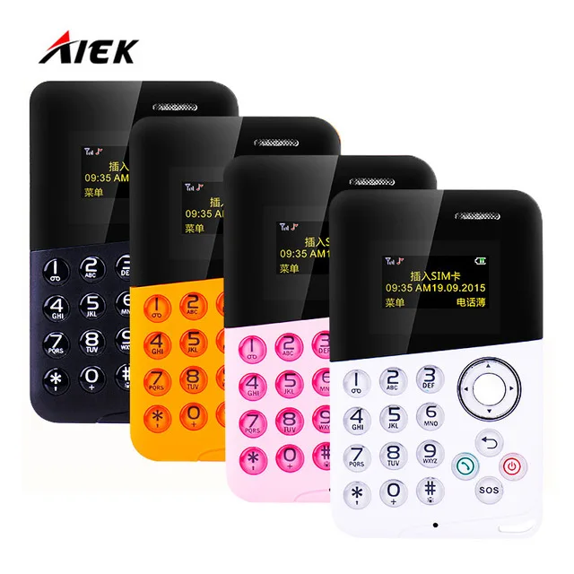 2017 New AIEK M8 Mini Emergency Card Phone Phone Low Radiation Mini Pocket Students Personality Children