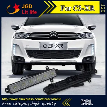 

Free shipping ! 12V 6000k LED DRL Daytime running light for Citroen C3-XR fog lamp frame Fog light
