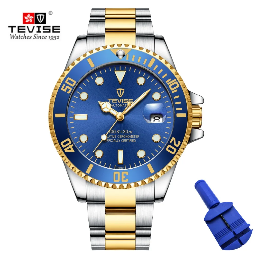 Бренд Tevise для мужчин механические часы с автоматическим подзаводом часы Известный дизайн модные роскошные золотые часы horloges Mannen Relogio Masculino