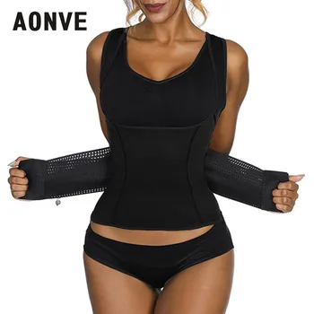 

Aonve Women Shaper Sweat Slimming Shapewear Waist Modeling Strap High Waist Neoprene Body Shaper Underbust Plus Size 3XL