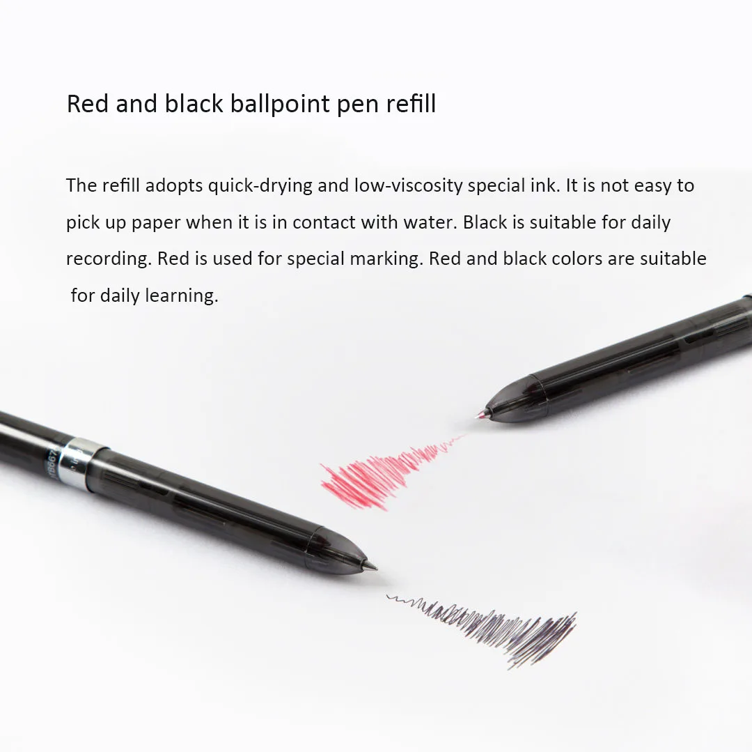 xiaomi mijia kinbor caneta esferográfica em caneta com recargas de em com tinta vermelha