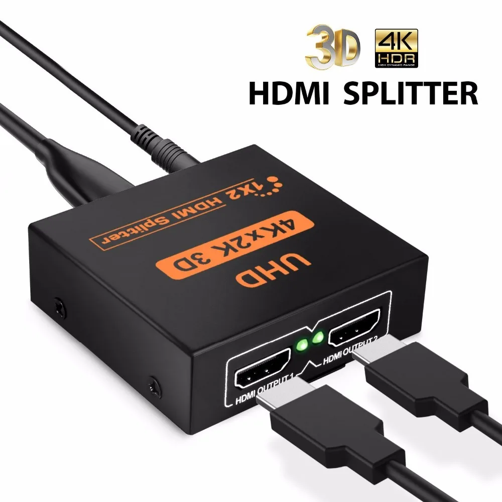 UHD 3D 4K * 2K Full HD 1080p 1X2 1X4 HDMI сплиттер 2 порта концентратор усилитель повторителя для