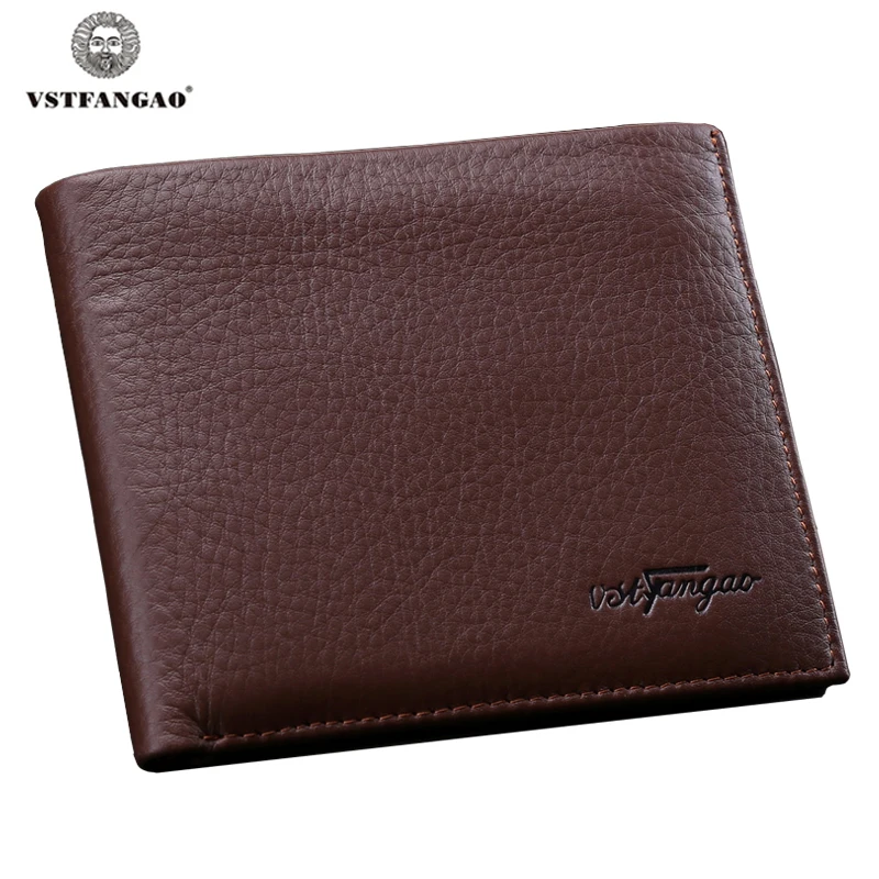

Men Wallets Brand Vintage Designer Genuine Oil Wax Leather Cowhide Short Bifold Wallet Purse Card Holder With Coin Pocket Brown