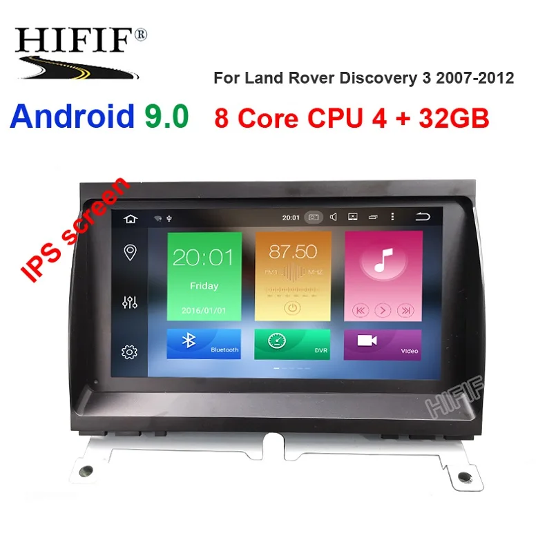 Ips 7 дюймов Android 9,0 автомобильный DVD gps стерео плеер для Land Rover Discovery 3 2007-2012 с сенсорным экраном; Bluetooth радио dvr tpms - Цвет: Octa Core 4G 32G