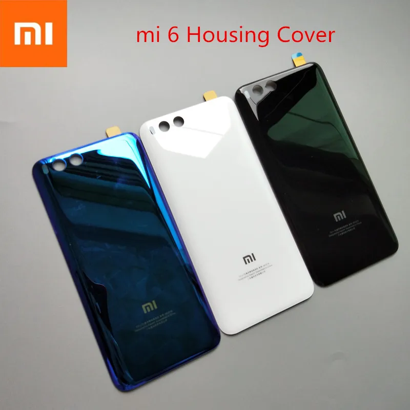 

Xiaomi Mi6 Replacement Battery Cover 100% Original 3D Glass mobile phone MI 6 , Smooth Skin Housing Back Door Hard case mi6