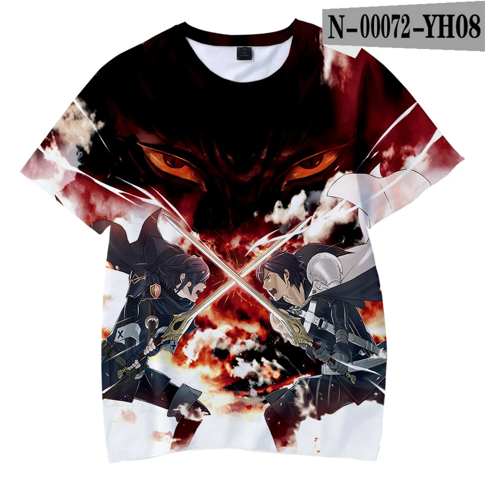 

Harajuku Round Collar Fire Emblem Fashion Cute 3D Kids T-shirt Children t shirt Casual Boys/Girls t shirt Short Sleeve T-shirts