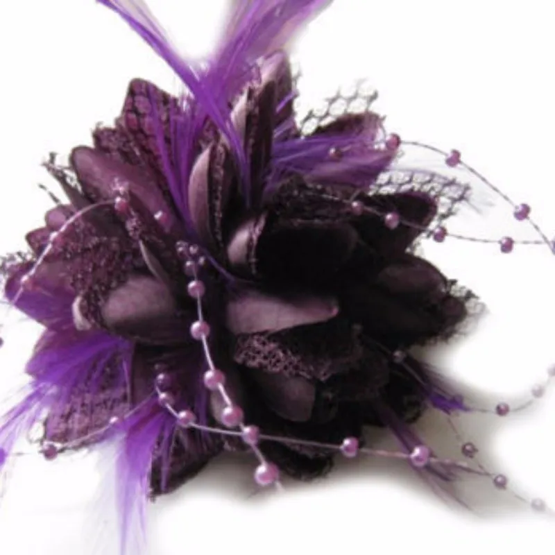 8 цветов цветок перо бусина корсаж заколки для волос чародей свадебные ободки для волос Вечерние