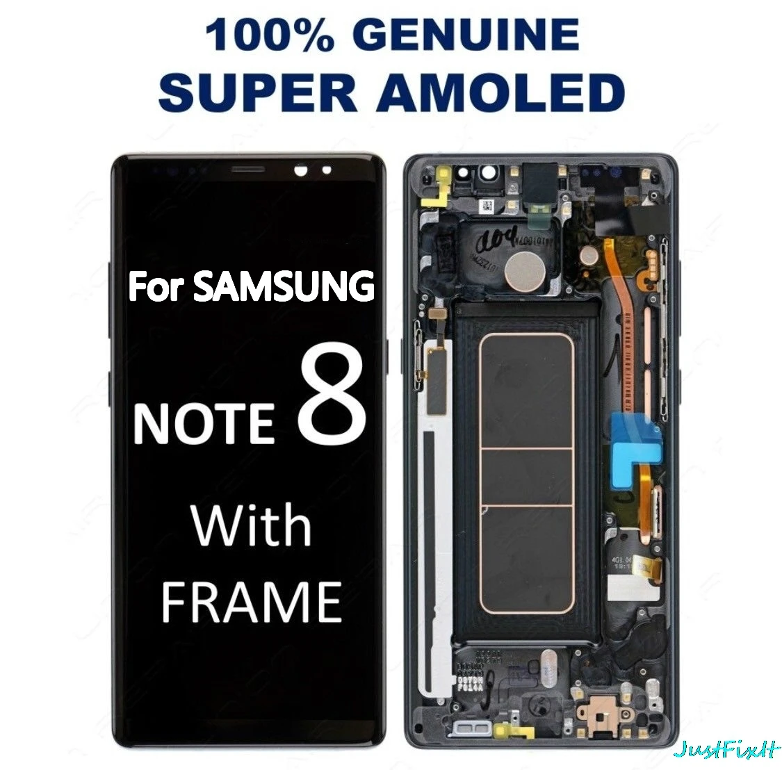

100% Original For Samsung Note 8 N9500 N950FD N950U Burn-in Shadow Lcd Display Touch Screen Digitizer Assembly 6.3" With Frame