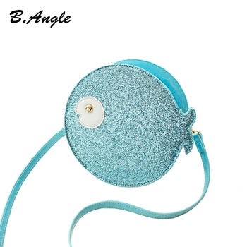 

High quality girl/woman Cute fish messenger bag bling women bag school bag mini bag