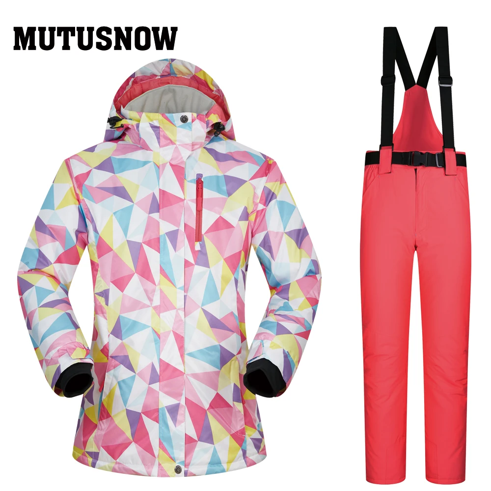 

Ski Suit Women Brands Winter Skiing Sets Windproof Waterproof Breathable Outdoor Snow Jacket and Pants Female Snowboarding Suits
