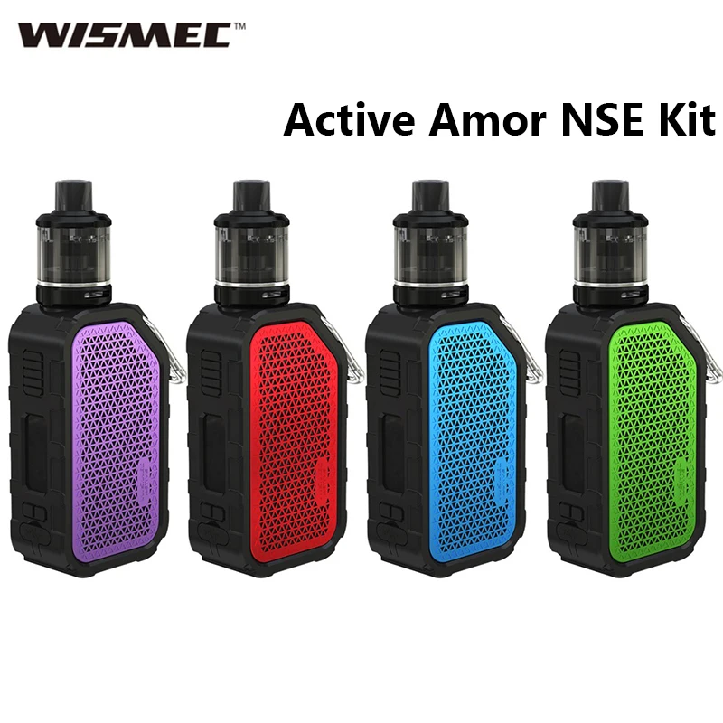  Original Wismec ACTIVE with Amor NSE Kit 80W Active BOX MOD Vape 2100mAh with Amor NSE Tank Electro