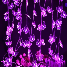 10 м 38 светодиодный Светодиодный светильник с бабочкой для дома, гостиной, спальни, украшения для праздника, Рождества, сада, декоративная подстветка, 9 цветов