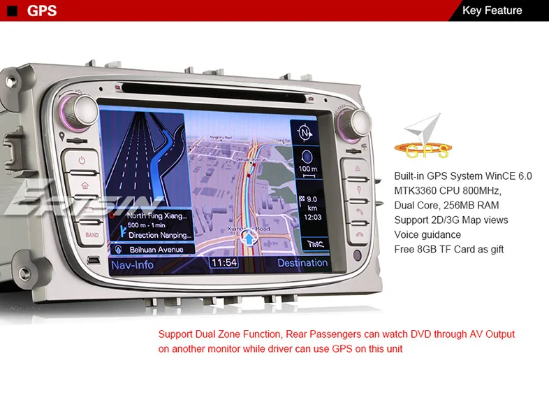 Discount Car DVD CD Player Erisin ES7189F 7" Win8 UI Stereo GPS DAB+ System for Ford Focus Galaxy C-Max S-Max 18