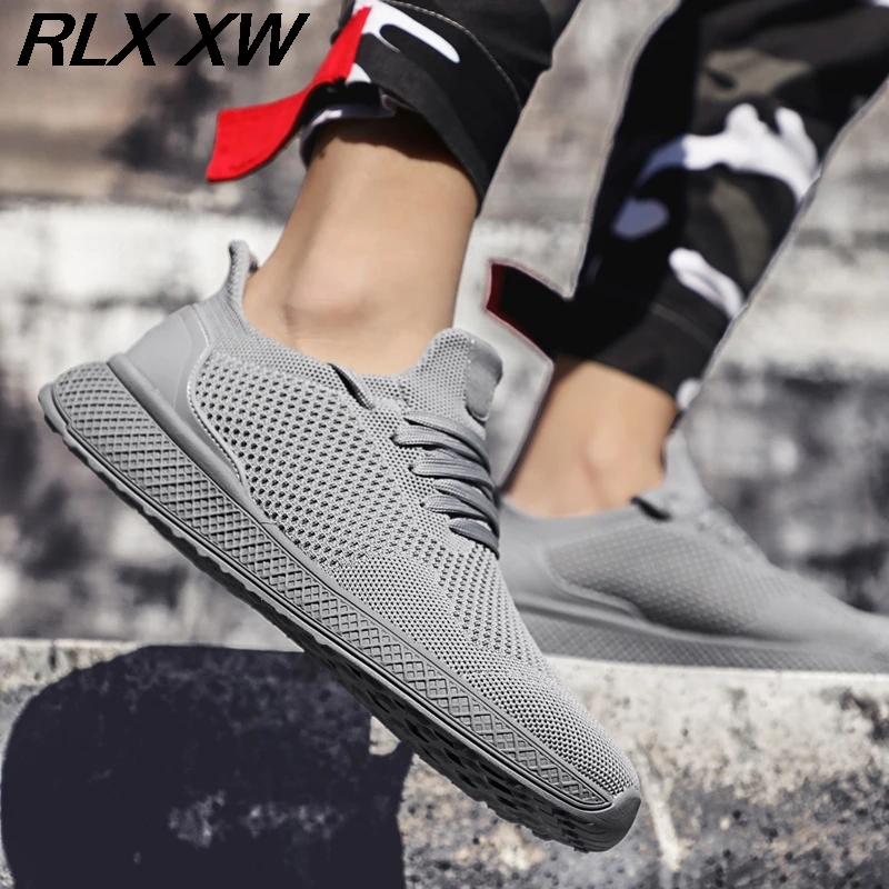 

Sneakers Men 2019 Air Mesh Breathable Lace Up Solid Men Trainers Shoes Hot Sale Outdoor Walking Casual Shoes for Men