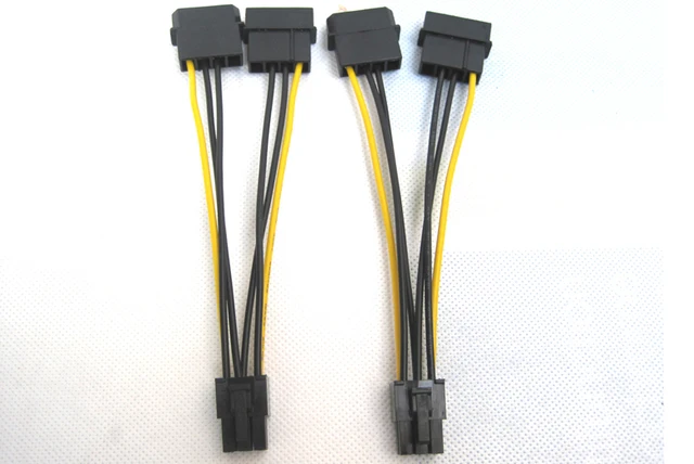 Special Offers 2pcs/lot PC Computer DIY ATX Dual 4Pin 4P Molex to Graphic Video Card PCI-E PCIe 6Pin 6P Power Supply Cable Cord 18AWG Wire 11cm Special Offers 2pcs/lot PC Computer DIY ATX Dual 4Pin 4P Molex to Graphic Video Card PCI-E PCIe 6Pin 6P Power Supply Cable Cord 18AWG Wire 11cm