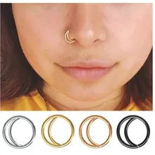 Горячая Распродажа! Новинка 18 г 20 г нержавеющая сталь перегородка кольцо-кликер пирсинг, Септум tragus спираль раковины хряща пирсинг серьги