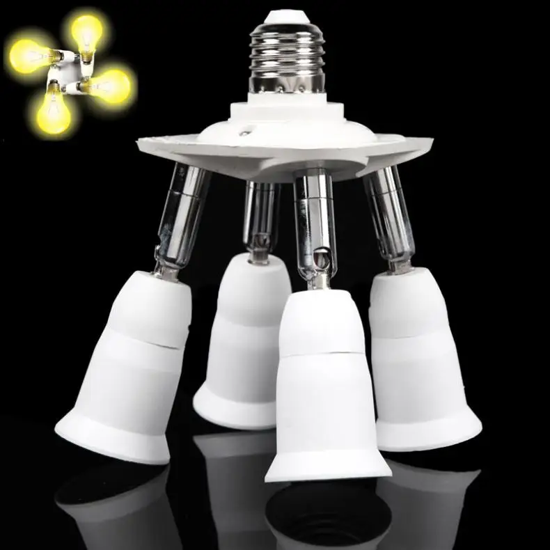 Lighting Accessories LED Bulb Accessories 1 To 4 Adjustable E27 Base
