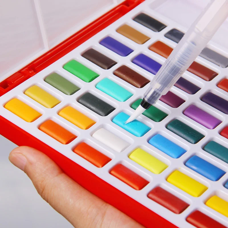 FABER CASTELL Solid Color 24/36/48 Color Transparent Beginner Portable Watercolor Hand-painted Set