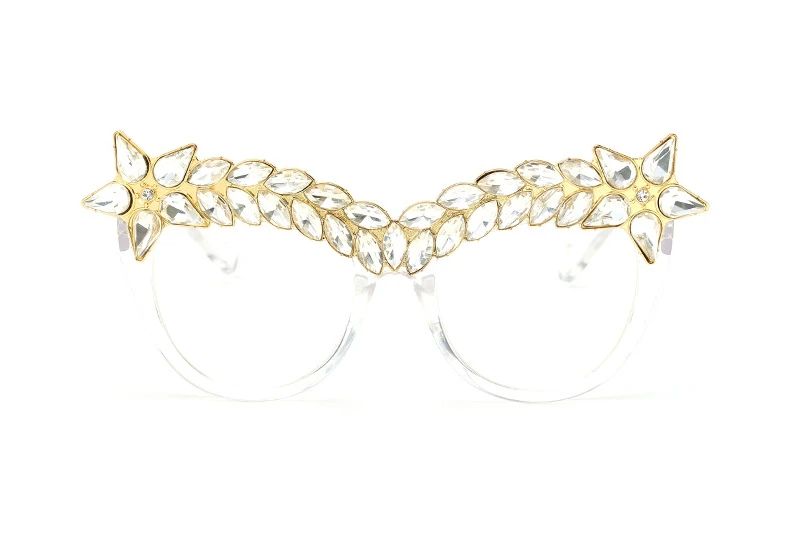 Женские солнцезащитные очки больших размеров с украшением из кристаллов, кошачий глаз, Королевский стиль, UV400, винтажные Роскошные цветные очки с бриллиантами