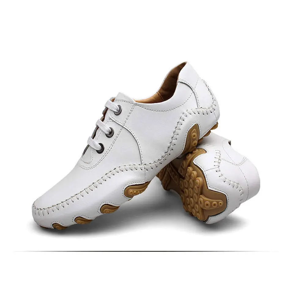 الرجال حذاء جولف الذكور المال للماء رئيس طبقة جلد البقر الدورية مسمار الأحذية الأربطة الأنشطة