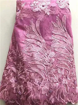 

African Lace Fabric 2019 Embroidered Nigerian Laces Fabric Bridal High Quality French Tulle Lace Fabric For Women(JY-4-19