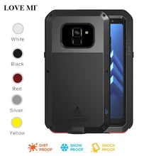 Любовь Мэй жизнь Водонепроницаемый противоударный Алюминий/металлический чехол для samsung Galaxy A8 A8 плюс A6 A6 плюс+ гориллы Стекло