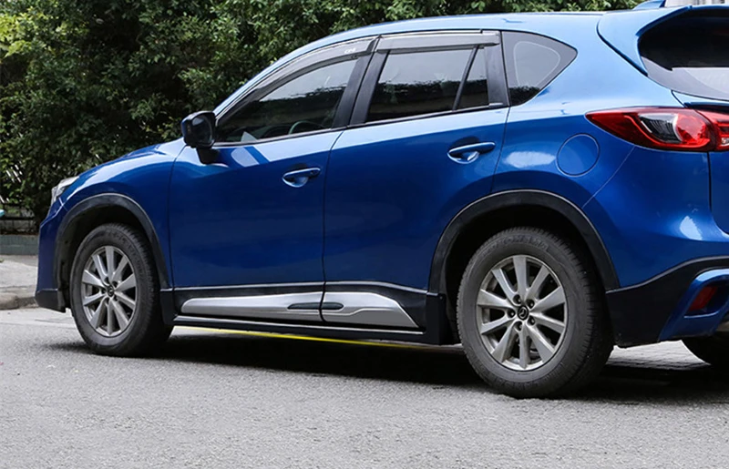 Для Mazda CX-5 CX5 2013 аксессуары 4 шт./компл. ABS хромированные Пластик боковой молдинг крышка обшивки двери кузова Наборы