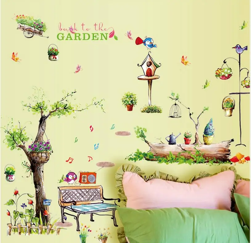Creative Wall Decal fields and gardens DIY Creative Combination Living