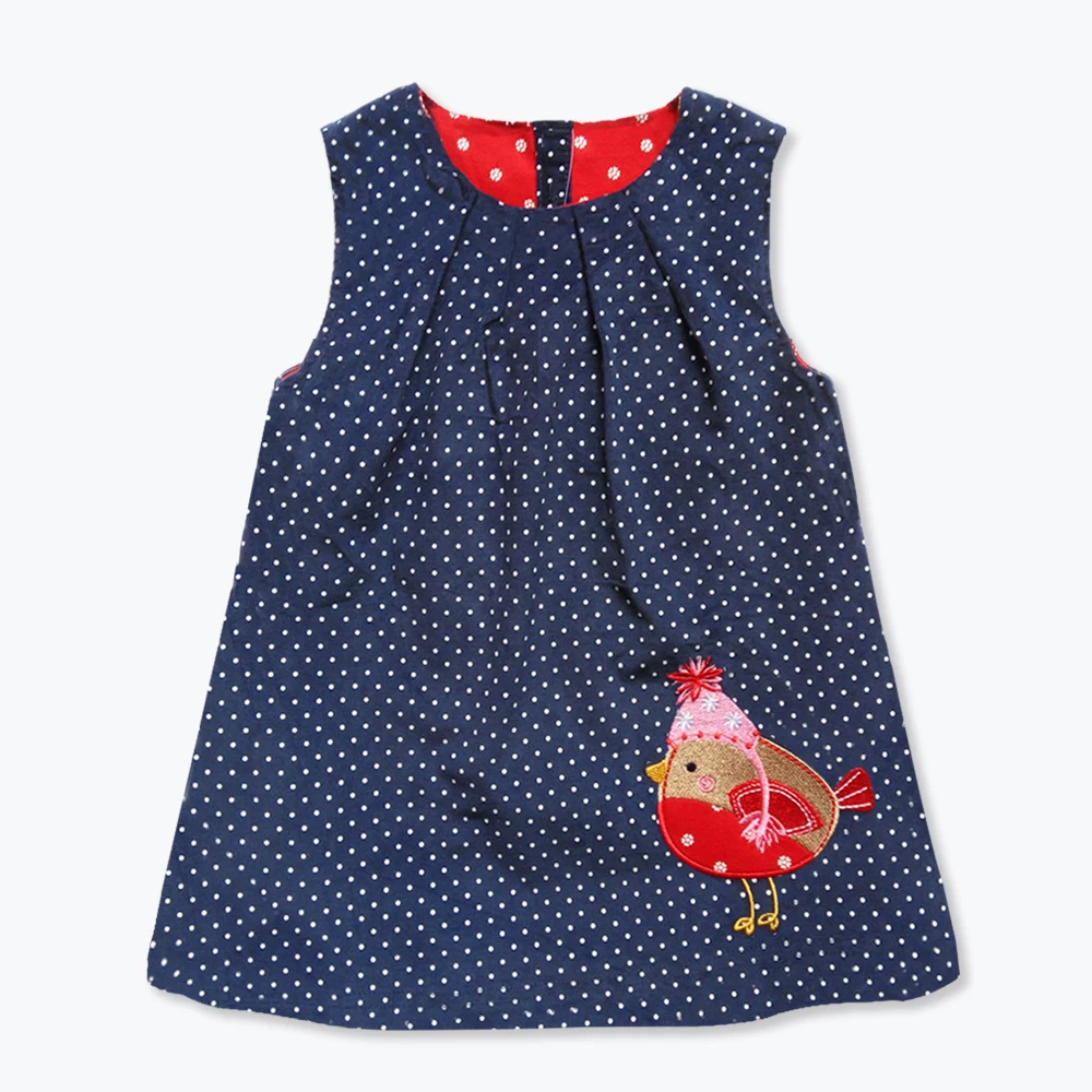 

New Arrival Fall Toddler Vest Baby Girl Dresses Cute Chick Pattern Patch Flannel Dress For Girls Infant Kids Vest Dresses 1-6 Y