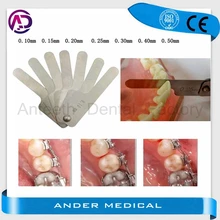 Пероральная межпроксимальная измерительная линейка измерения зуба зазора из нержавеющей стали возвратно-поступательная система IPR Ортодонтическое лечение