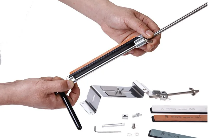 Новое поступление с DMd точилка для ножей из нержавеющей стали профессиональная точилка для кухонных ножей фиксированный угол заточки с камнями