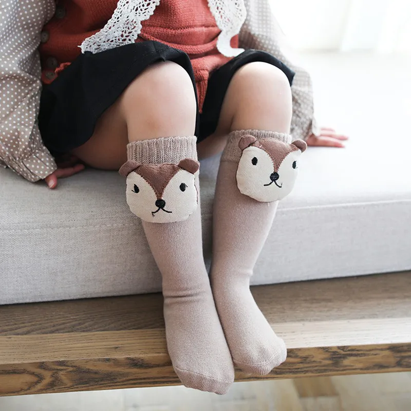 Baby Girl Cute Cute Cartoon Socks Tights Candy Color Cotton Long Socks Party Infant Children Soft Crib Leg Warmer Pads