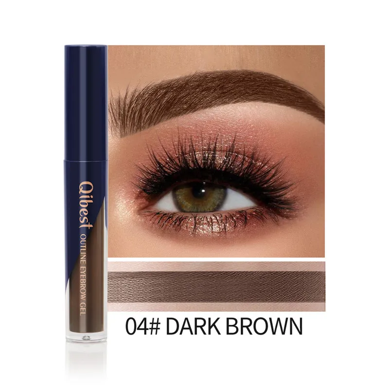 Black Brown Color Eye Brow Tattoo Tint 3D Waterproof Liquid Eyebrow Gel Pigment Eyebrow Enhancers BLong Lasting Makeup Cosmetics - Цвет: 4