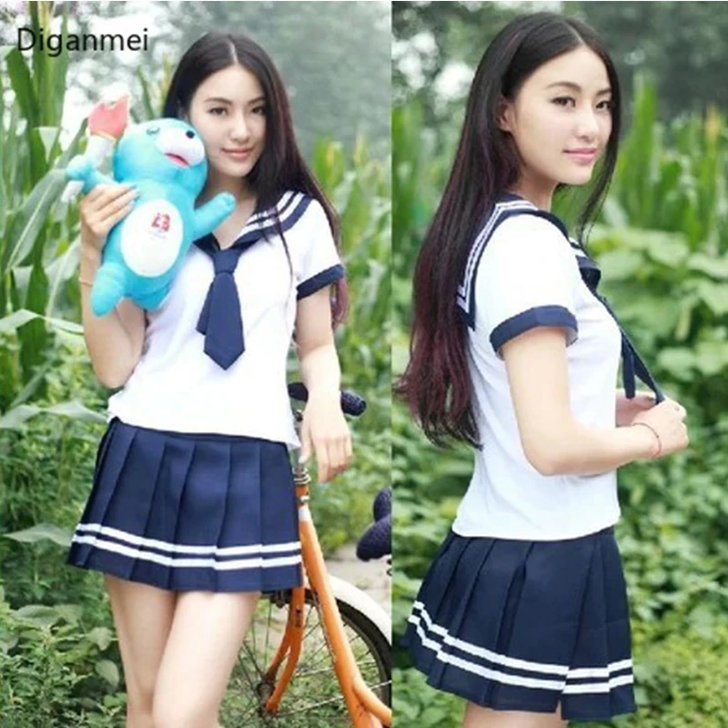 

JK Japanese School sailor uniform navy sailor school uniforms Cosplay girls suit Stage Performance show Night club costume