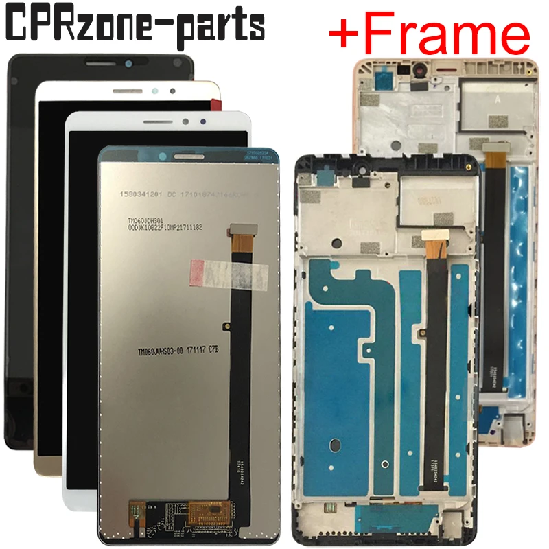 

6.0" New 100% tested For Gionee M7 Power LCD display touch screen sensor digitizer assembly with frame GN5007 lcd free shipping