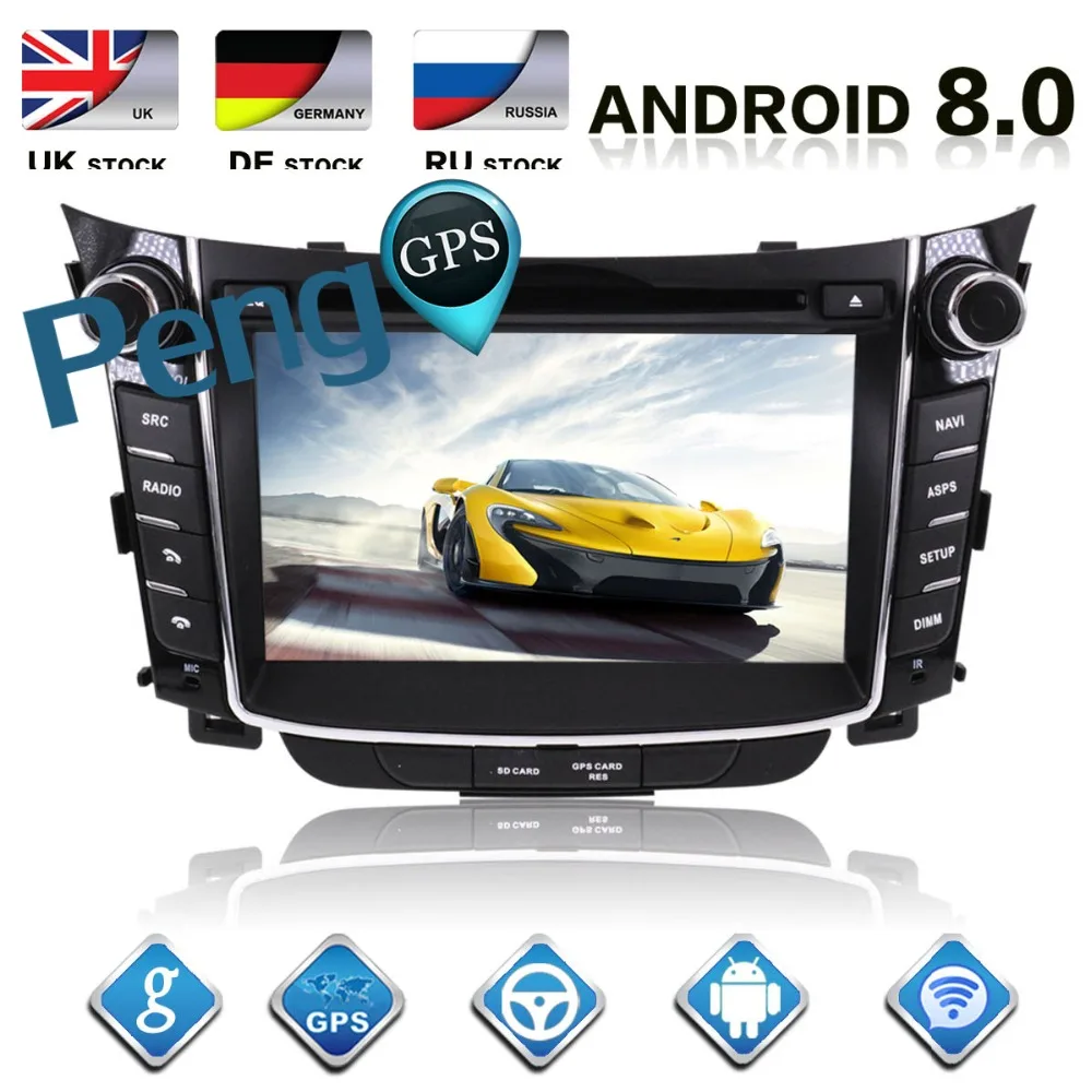 

Octa Core 2 Din Stereo Android 8.0 Car Radio for HYUNDAI i30 Elantra GT 2012 2013 2014 2015 2016 GPS Navigation CD DVD Player FM